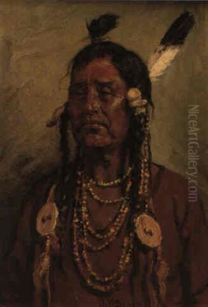 Portrait Of Ch'ri Elkhorn by Joseph Henry Sharp