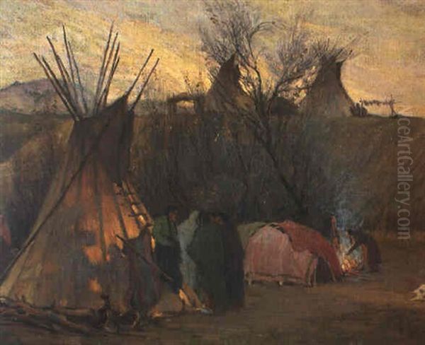 Twilight Tepees by Joseph Henry Sharp