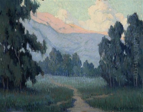 Eucalyptus Landscape Oil Painting by Louis Hovey Sharp