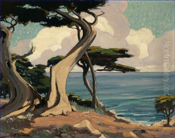 Monterey Coastal Oil Painting by Louis Hovey Sharp