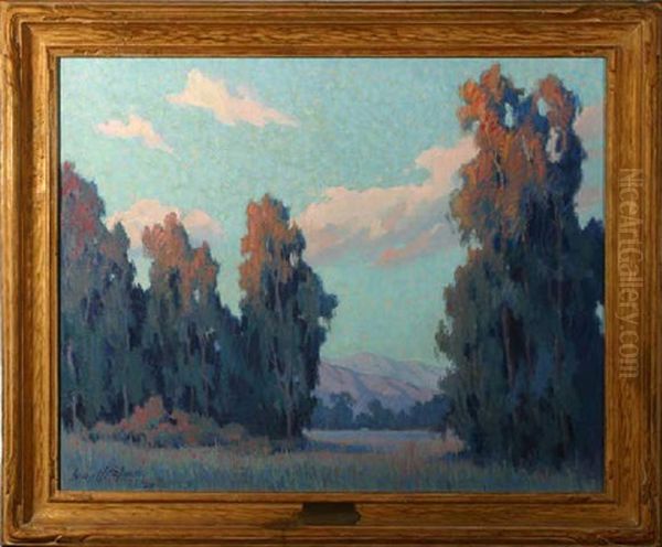 California Sunset Oil Painting by Louis Hovey Sharp