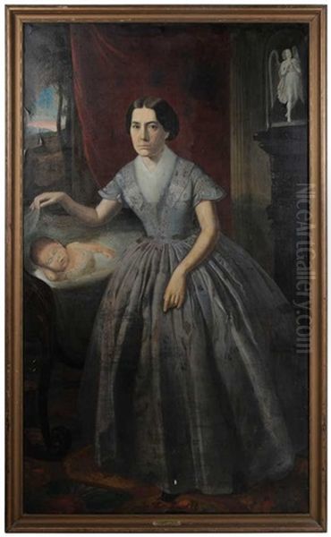 Mary Jones Nelson, With Her Daughter Elizabeth Oil Painting by Samuel M. Shaver