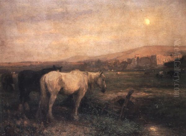 Moonrise, Amberly Oil Painting by Arthur Winter Shaw