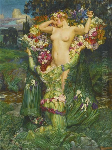 Rising Spring Oil Painting by John Byam Shaw