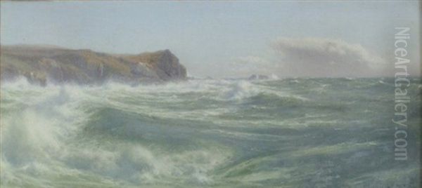 Off Salcombe, South Devon Oil Painting by Walter James Shaw