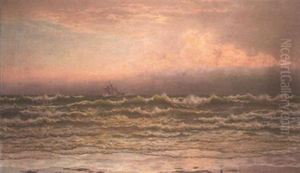 Breaking Waves Oil Painting by Walter James Shaw