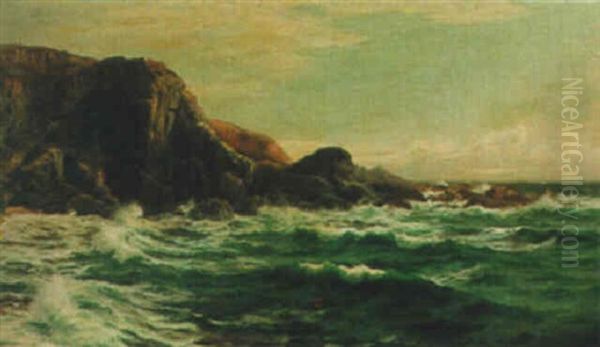 Near Lands End Oil Painting by Walter James Shaw