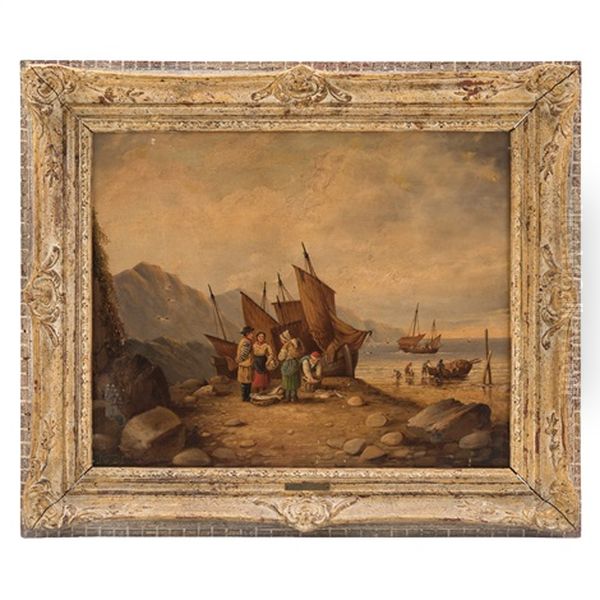 Pescadores Oil Painting by William Shayer the Elder