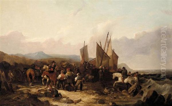 The Smuggler's Cove Oil Painting by Charles Shayer