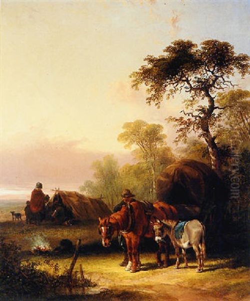 A Gypsy Encampment by Charles Shayer