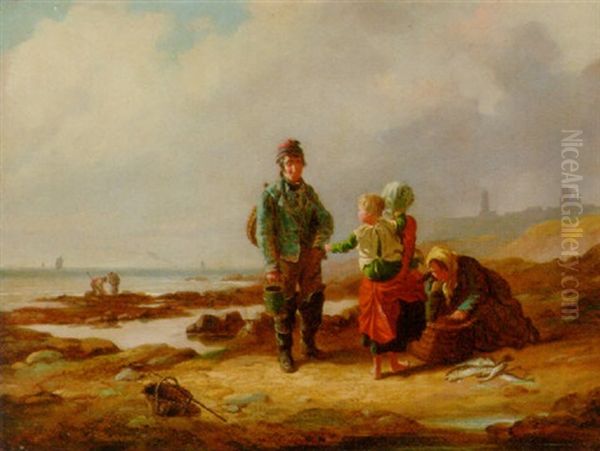 The Fisherman's Family Oil Painting by Charles Shayer