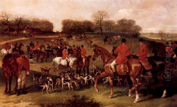 The Meet At Melton Mowbray Oil Painting by Charles Shayer