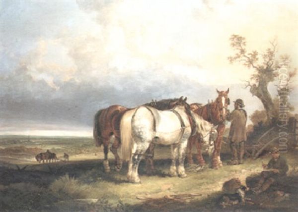 The Ploughman's Lunch Oil Painting by Charles Shayer