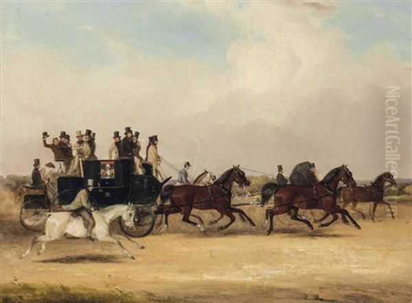 Off To The Races Oil Painting by William Joseph Shayer