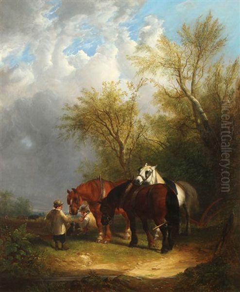 Noonday Rest Oil Painting by William Joseph Shayer