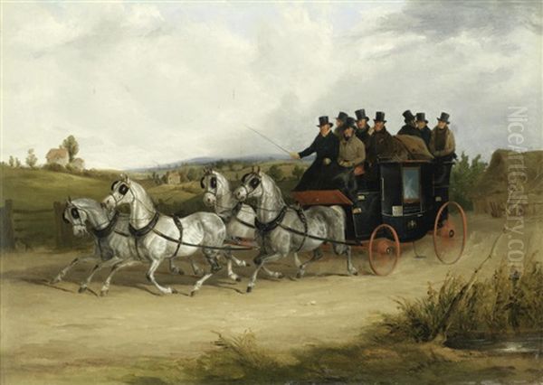 London And Brighton Coach Oil Painting by William Joseph Shayer