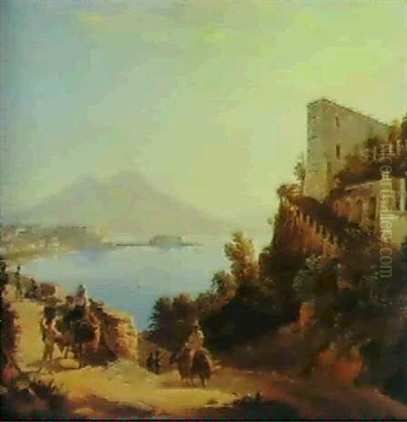 The Bay Of Naples Oil Painting by Sylvester Shchedrin