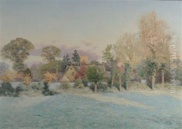 Winter Scene Oil Painting by Thomas Frederick Mason Sheard