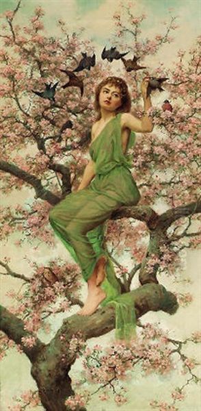 The Spirit Of Summer Oil Painting by Thomas Frederick Mason Sheard