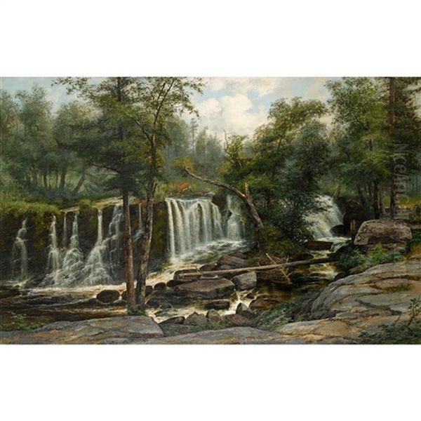 Falls Oil Painting by Christopher H. Shearer