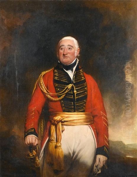 Portrait Of Lieutenant General Daniel Burr Oil Painting by Sir Martin Archer Shee