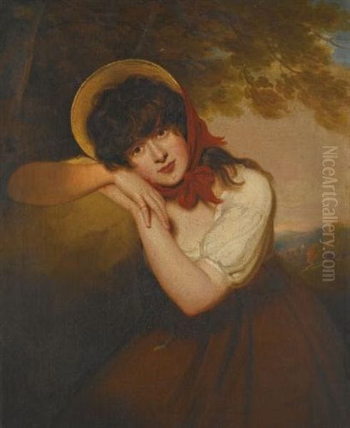 Portrait Of Maria Tollemache, Later Marchioness Of Ailesbury Oil Painting by Sir Martin Archer Shee