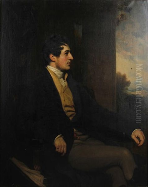 Portrait Of A Gentleman, Said To Be The First Lord Belper Oil Painting by Sir Martin Archer Shee