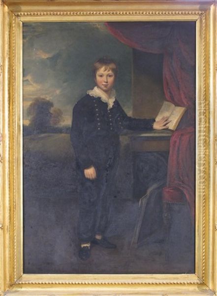 Portrait Of The Reverend William Mowbray Maltby, As A Boy Oil Painting by Sir Martin Archer Shee