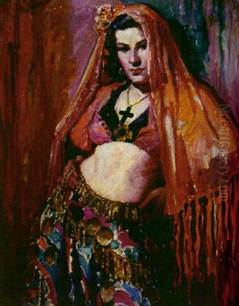 Gypsy Girl Oil Painting by Glenn C. Sheffer