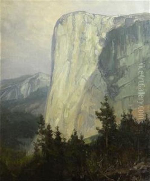 Guardian Of The Valley (el Capitan, Yosemite National Park, Califonia) Oil Painting by Peter Winthrop Sheffers