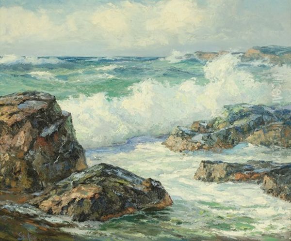 Sunlit Breakers Oil Painting by Peter Winthrop Sheffers