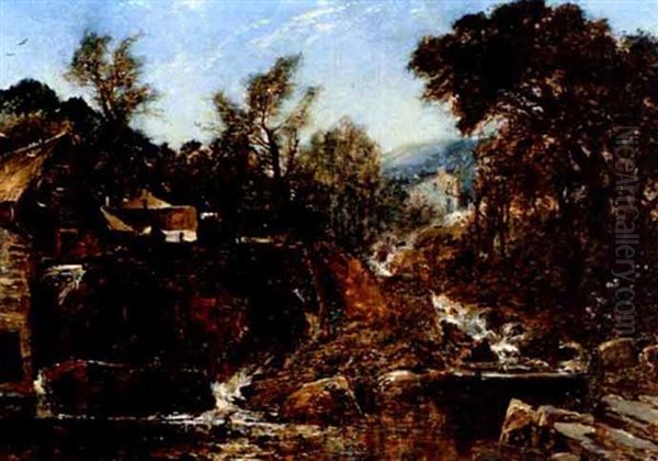 The Mill Stream Oil Painting by George Sheffield