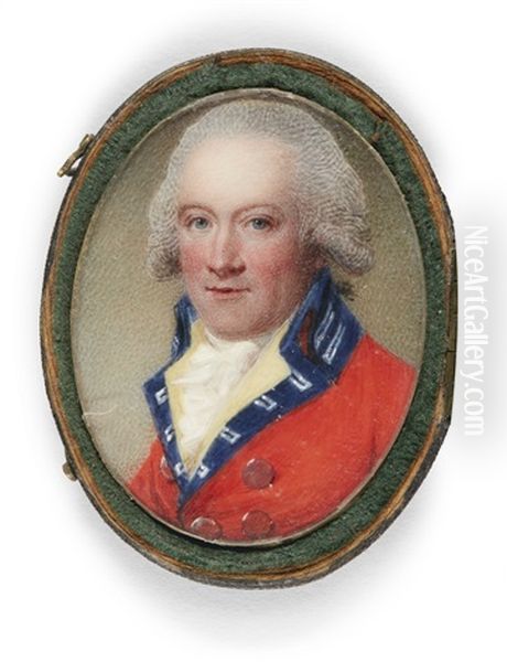 Portrait Of An Officer Oil Painting by Samuel Shelley