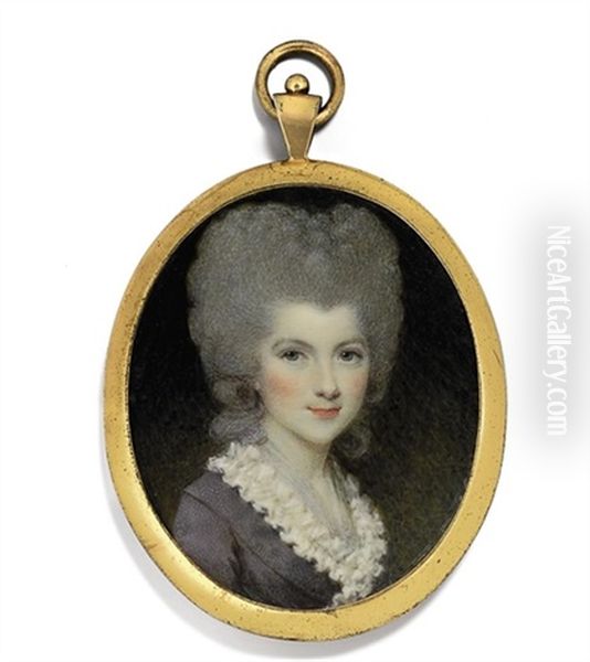 Lavinia, Countess Spencer, Nee Bingham Oil Painting by Samuel Shelley