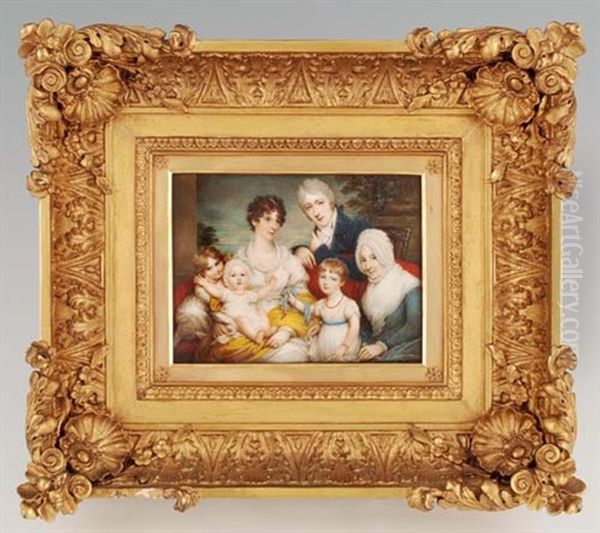 Familienportrat Oil Painting by Samuel Shelley