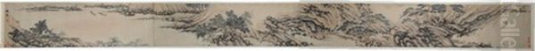 Landscape Painting, Attributed To Shen Zhou 19th C Oil Painting by  Shen Zhou