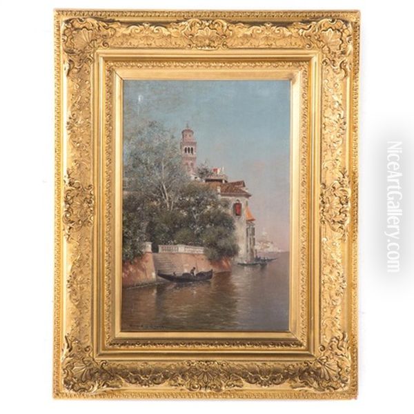 Rio Del Giardini Oil Painting by Warren W. Sheppard