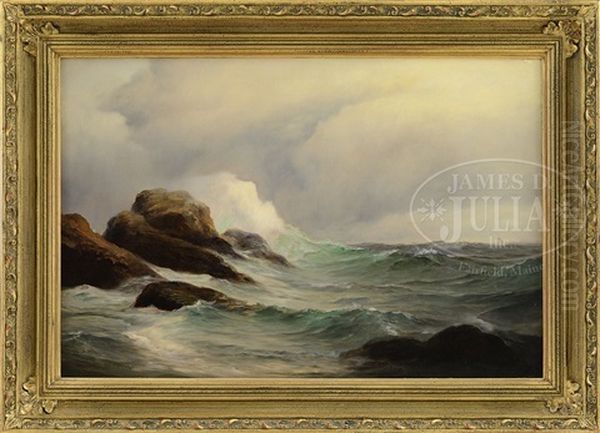 Crashing Waves Oil Painting by Warren W. Sheppard