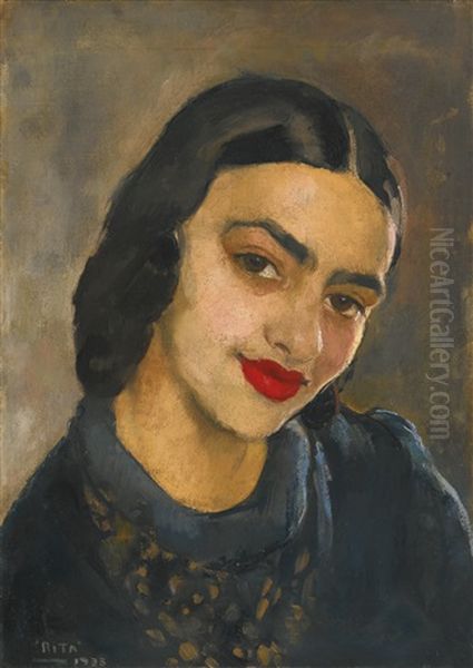 Untitled (self-portrait) Oil Painting by Amrita Sher-Gil