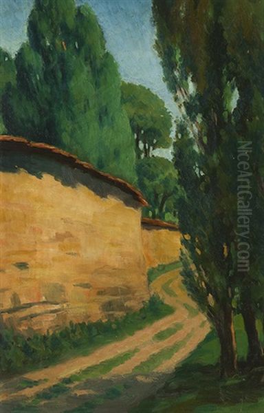 Untitled (zebegeny Landscape) Oil Painting by Amrita Sher-Gil