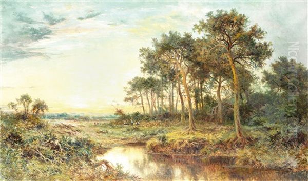 Paysage A La Riviere Oil Painting by Daniel Sherrin