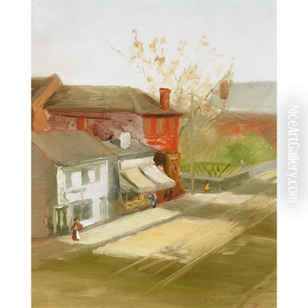 Village Road Oil Painting by William Albert Sherwood