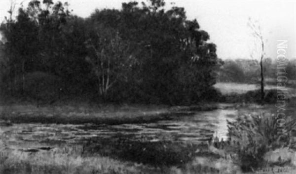 The Grenadier Pond, High Park, Toronto Oil Painting by William Albert Sherwood