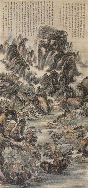 Landscape Oil Painting by  Shi Xi