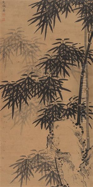 Bamboo Oil Painting by  Shi Yanjie