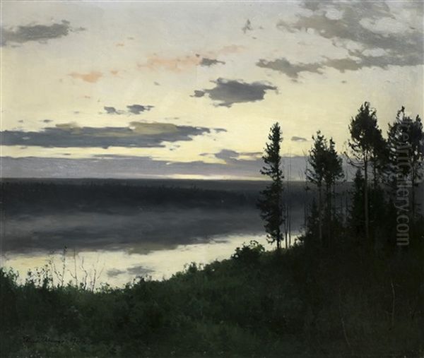 Nightfall Oil Painting by Andrei Nikolaevich Shilder