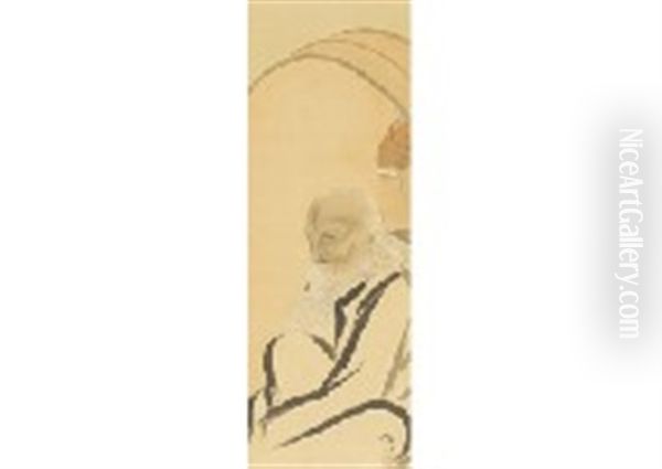 Wise Man Oil Painting by  Shimomura Kanzan (Seizaburo)