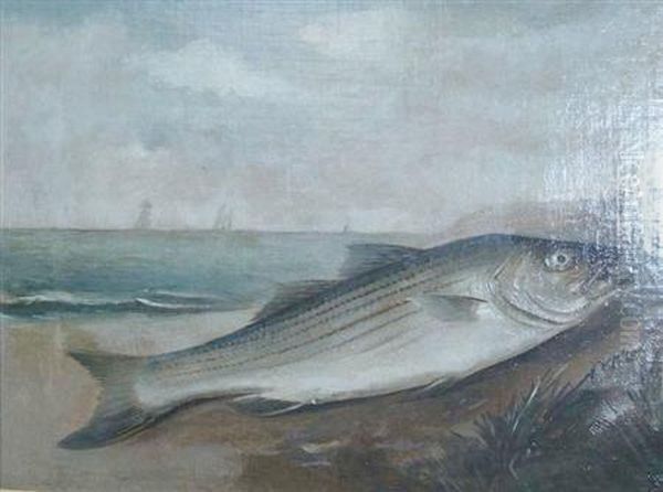 A Fish On The Shore Oil Painting by Walter M. Brackett