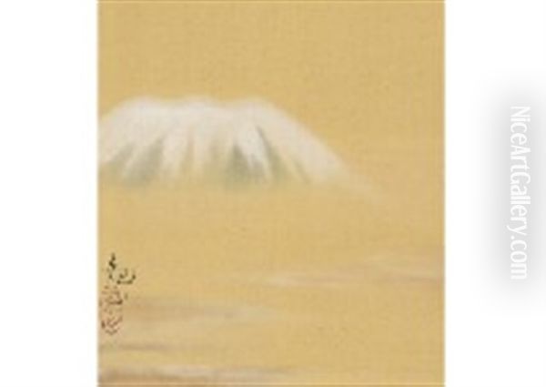 Mt. Fuji Oil Painting by  Shimomura Kanzan (Seizaburo)