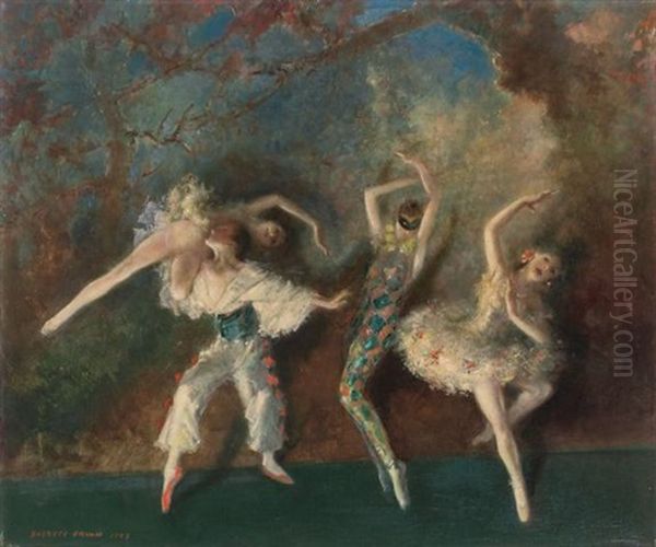 Stage Dance Oil Painting by Everett Shinn